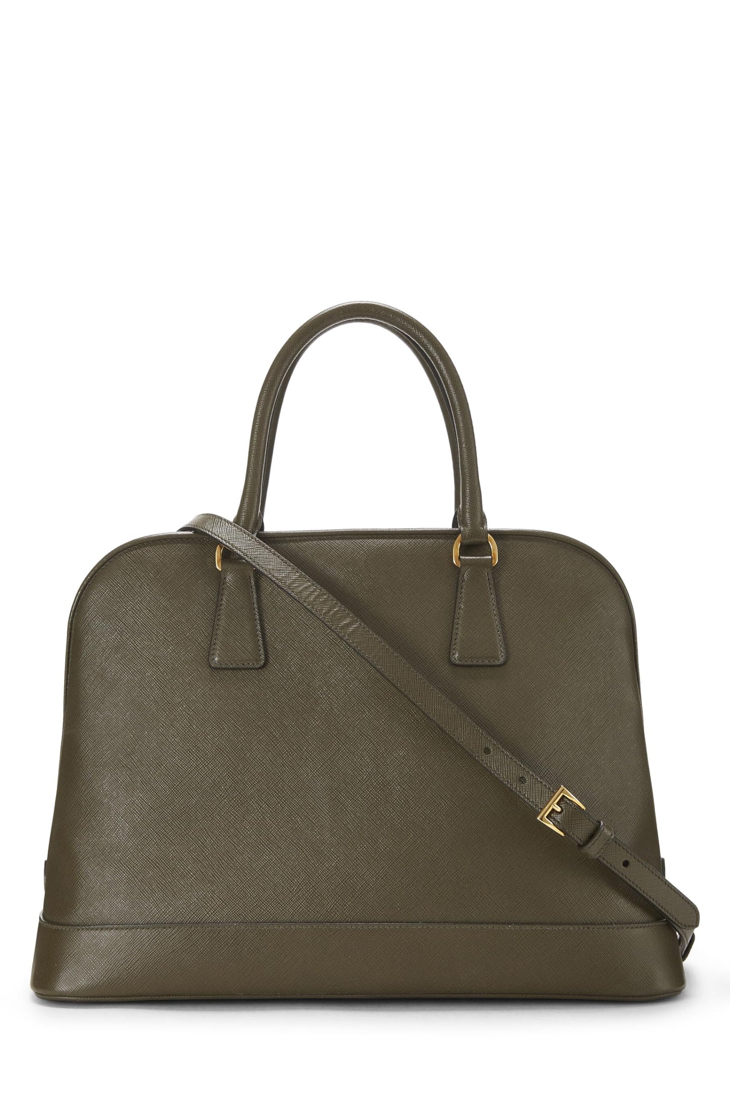 Prada, Pre-Loved Green Saffiano Dome Tote, Green