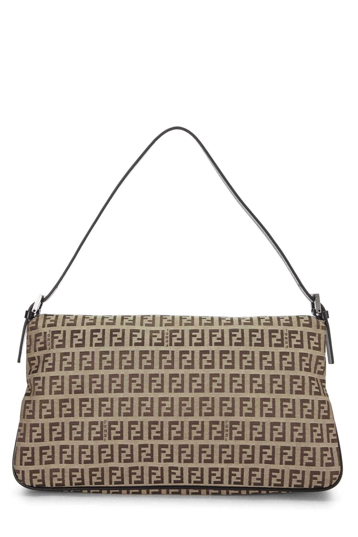 Fendi, sac à bandoulière en toile marron Zucchino d'occasion, marron