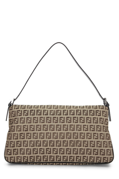 Fendi, Pre-Loved Brown Zucchino Canvas Shoulder Bag, Brown