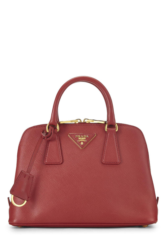 Prada, Pre-Loved Red Saffiano Promenade Mini, Rojo