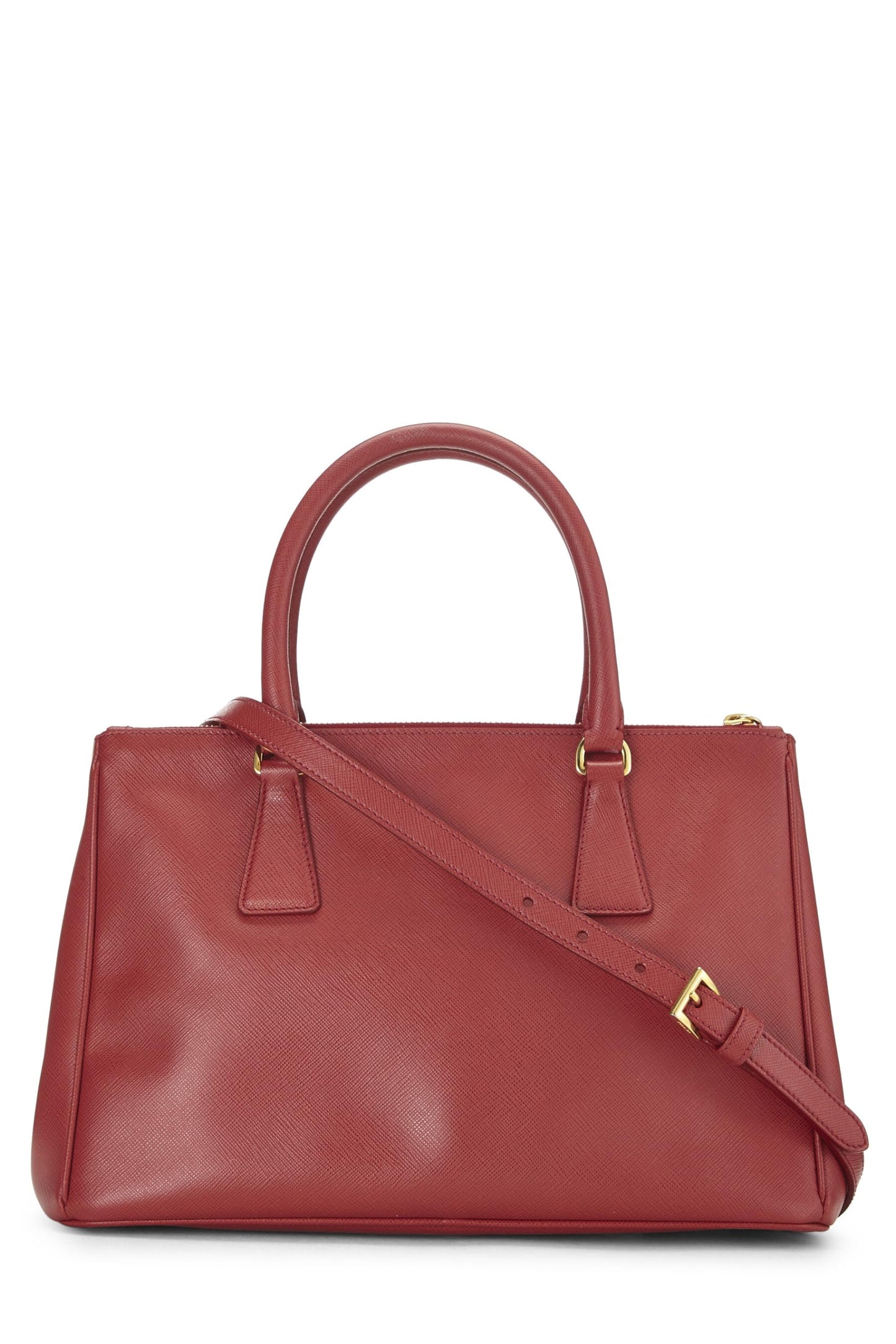 Prada, sac fourre-tout Executive moyen en saffiano rouge d'occasion, rouge