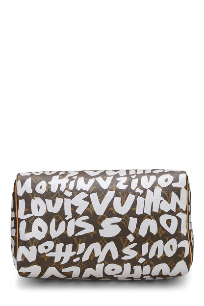 Louis Vuitton, Pre-Loved Stephen Sprouse x Louis Vuitton Monograma Gris Graffiti Speedy 30, Gris