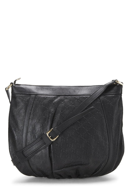 Gucci, sac messager Guccissima Abbey noir d'occasion, petit modèle, noir