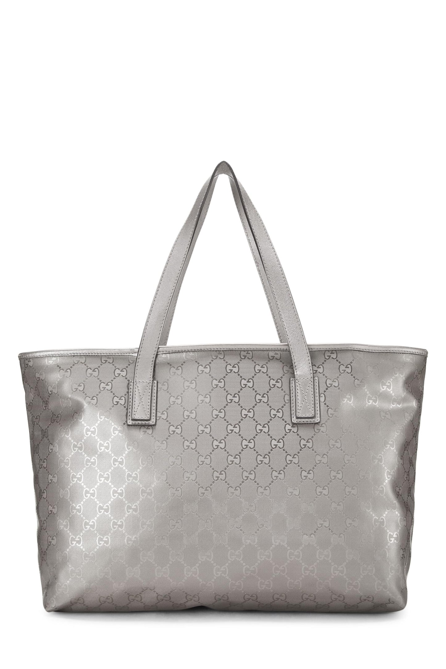 Gucci, Pre-Loved Silver GG Imprime Tote Small, Silver