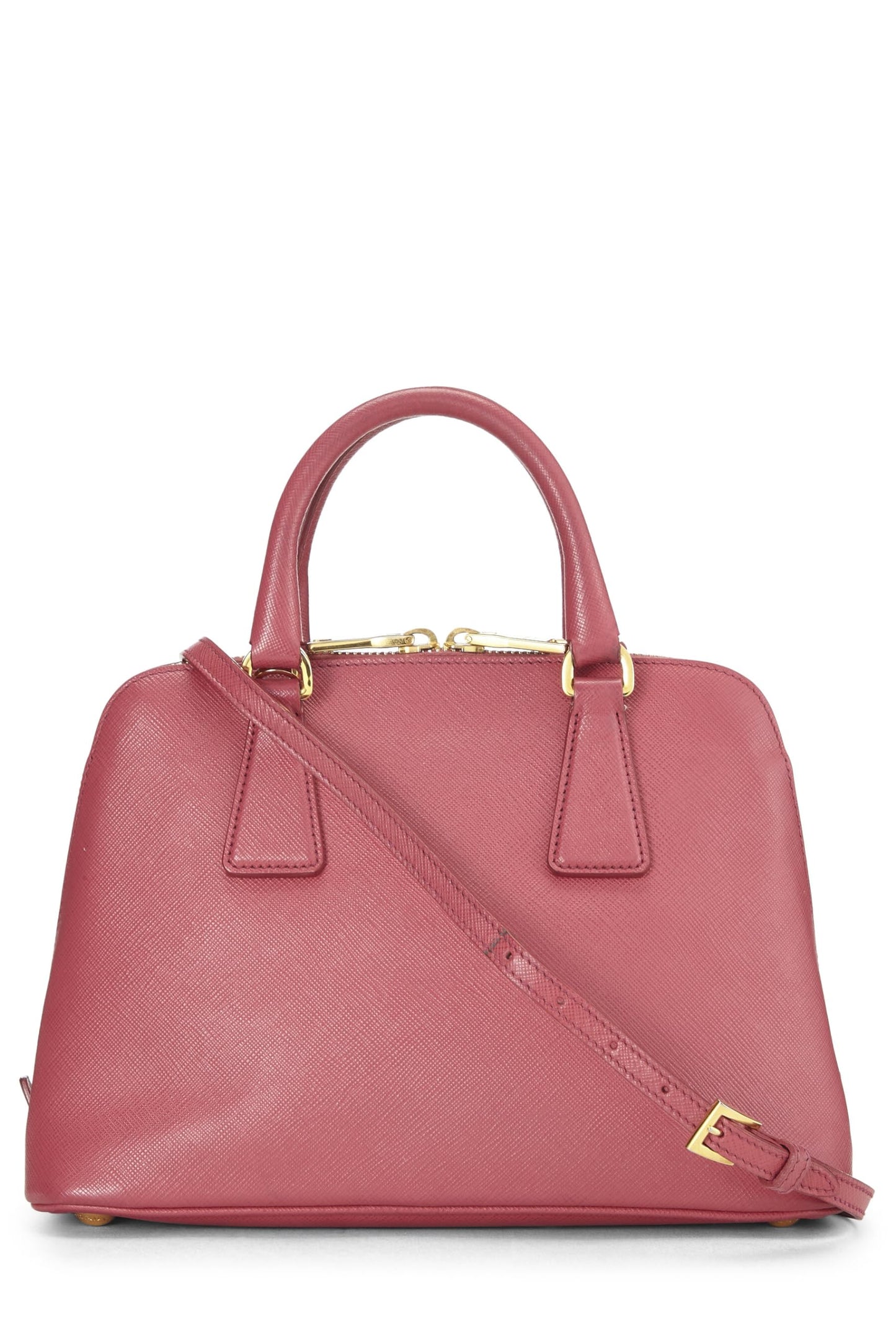 Prada, Pre-Loved Pink Saffiano Promenade Pequeño, Rosa