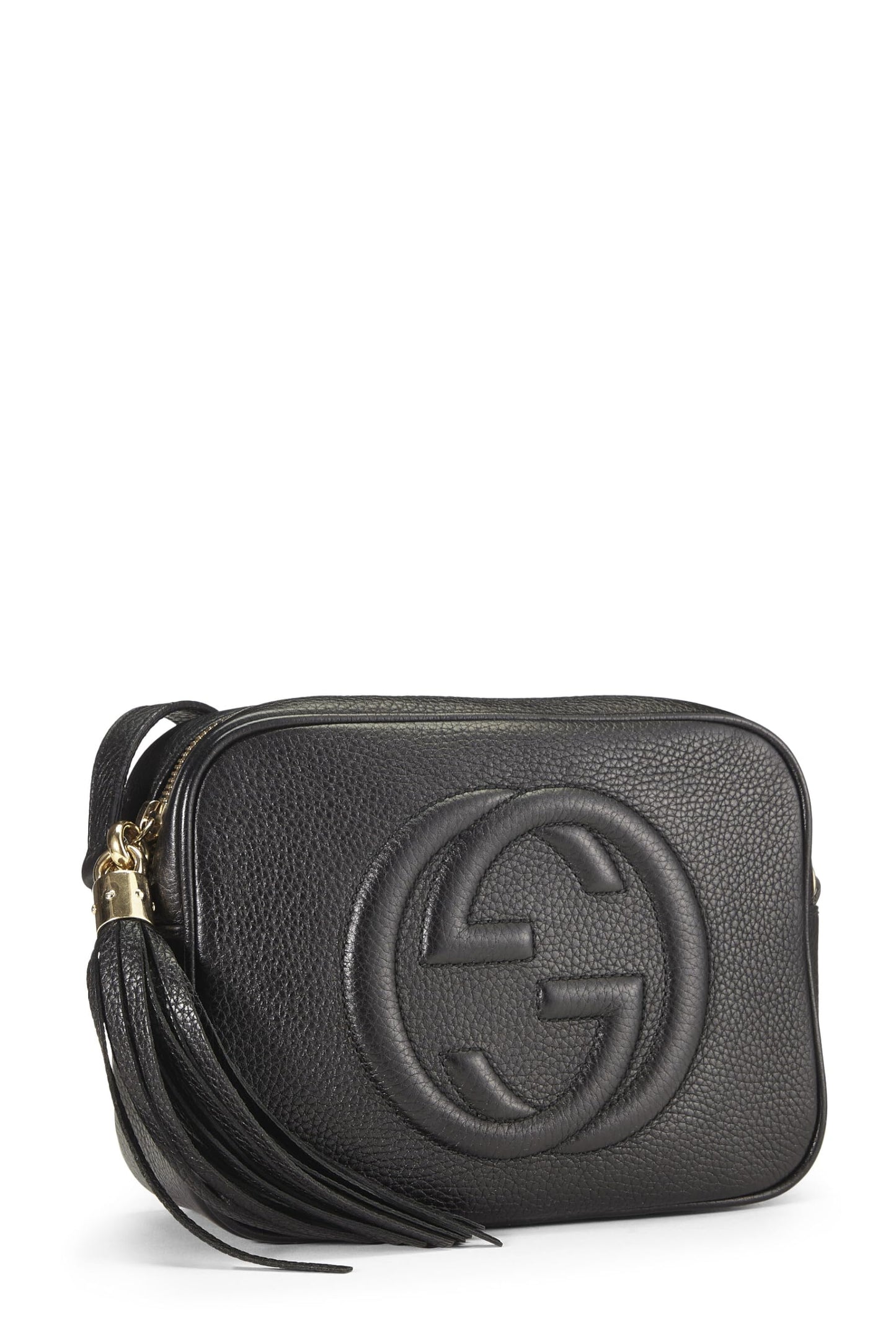 Gucci, Soho Disco en cuir grainé noir d'occasion, noir