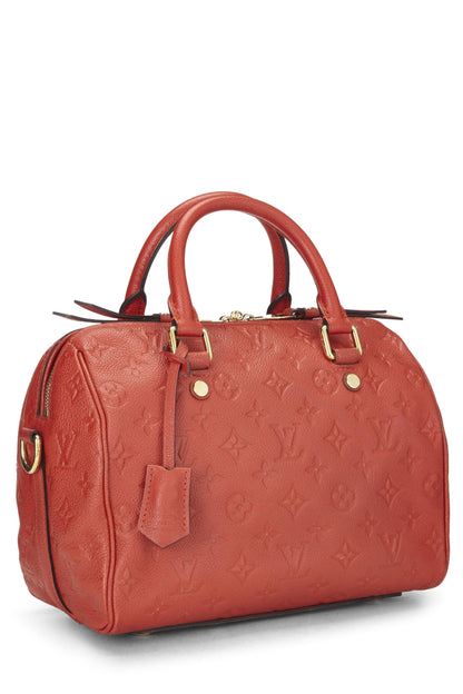 Louis Vuitton, Pre-Loved Orient Monogram Empreinte Speedy Bandouliere 25, Orange