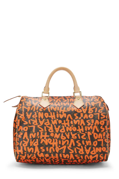 Louis Vuitton, Pre-Loved Stephen Sprouse x Louis Vuitton Orange Graffiti Speedy 30, Naranja