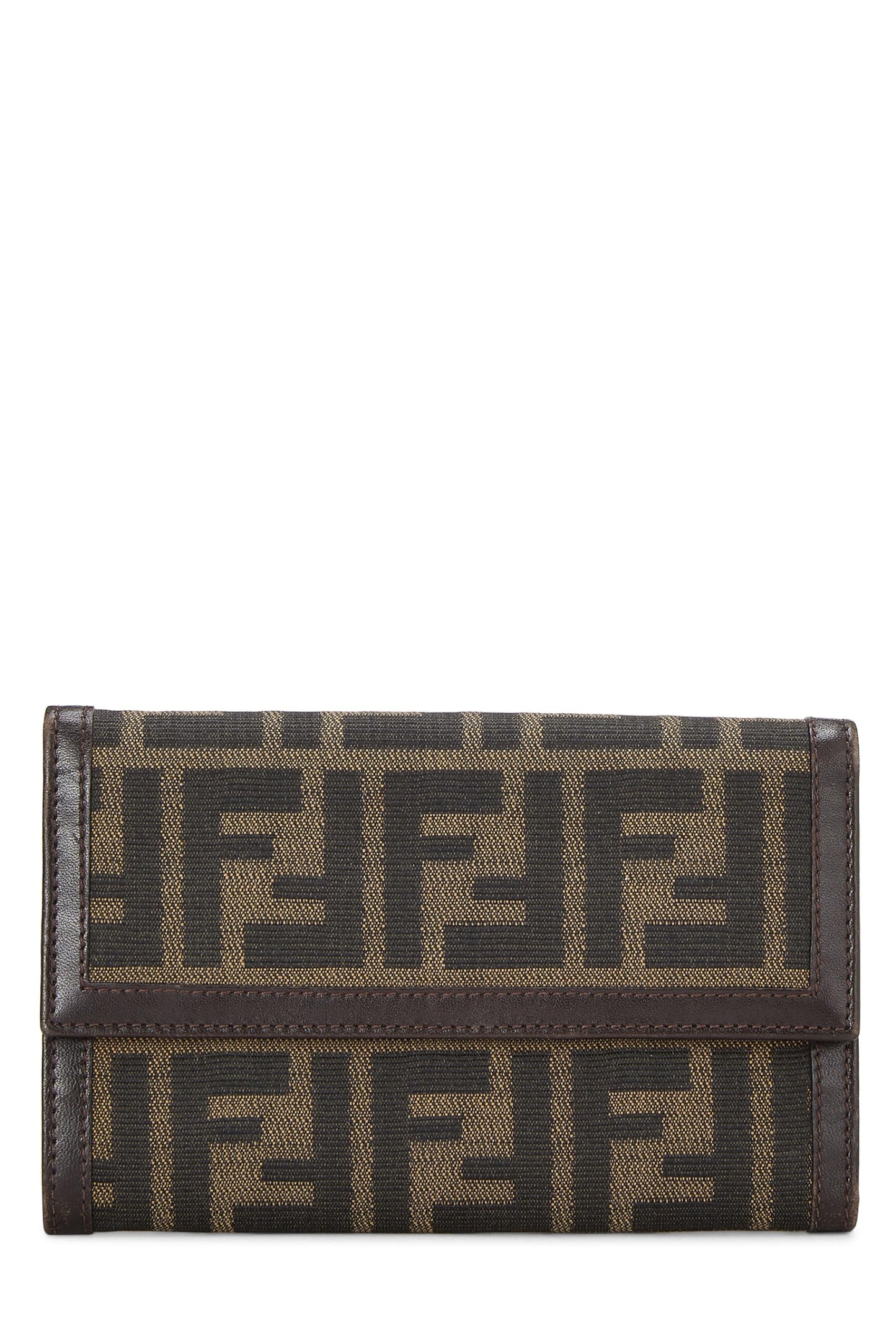 Fendi, Pre-Loved Brown Zucca Canvas Long Wallet, Brown