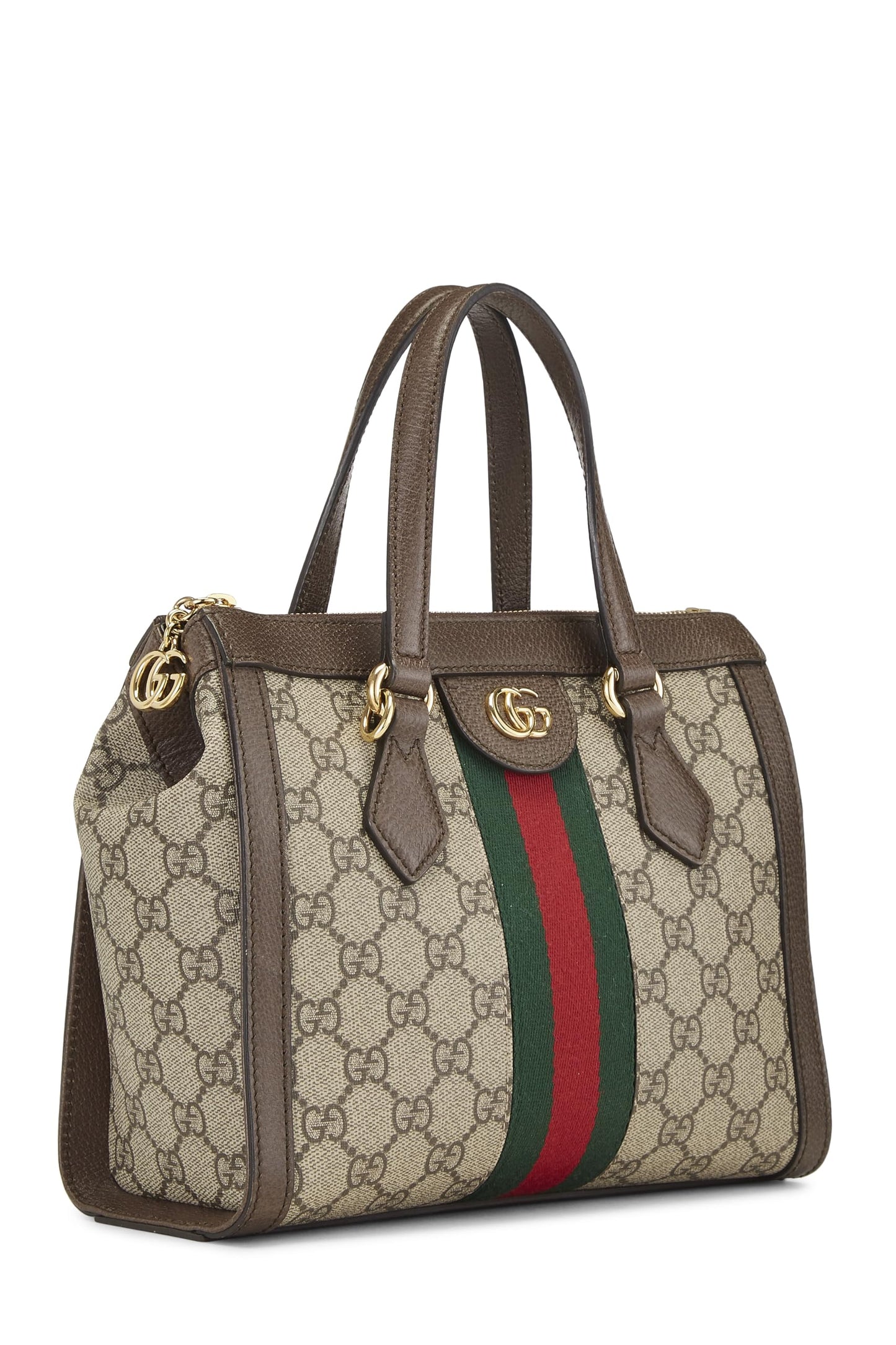 Gucci, Pre-Loved Original GG Supreme Canvas Ophidia Tote Small, Brown