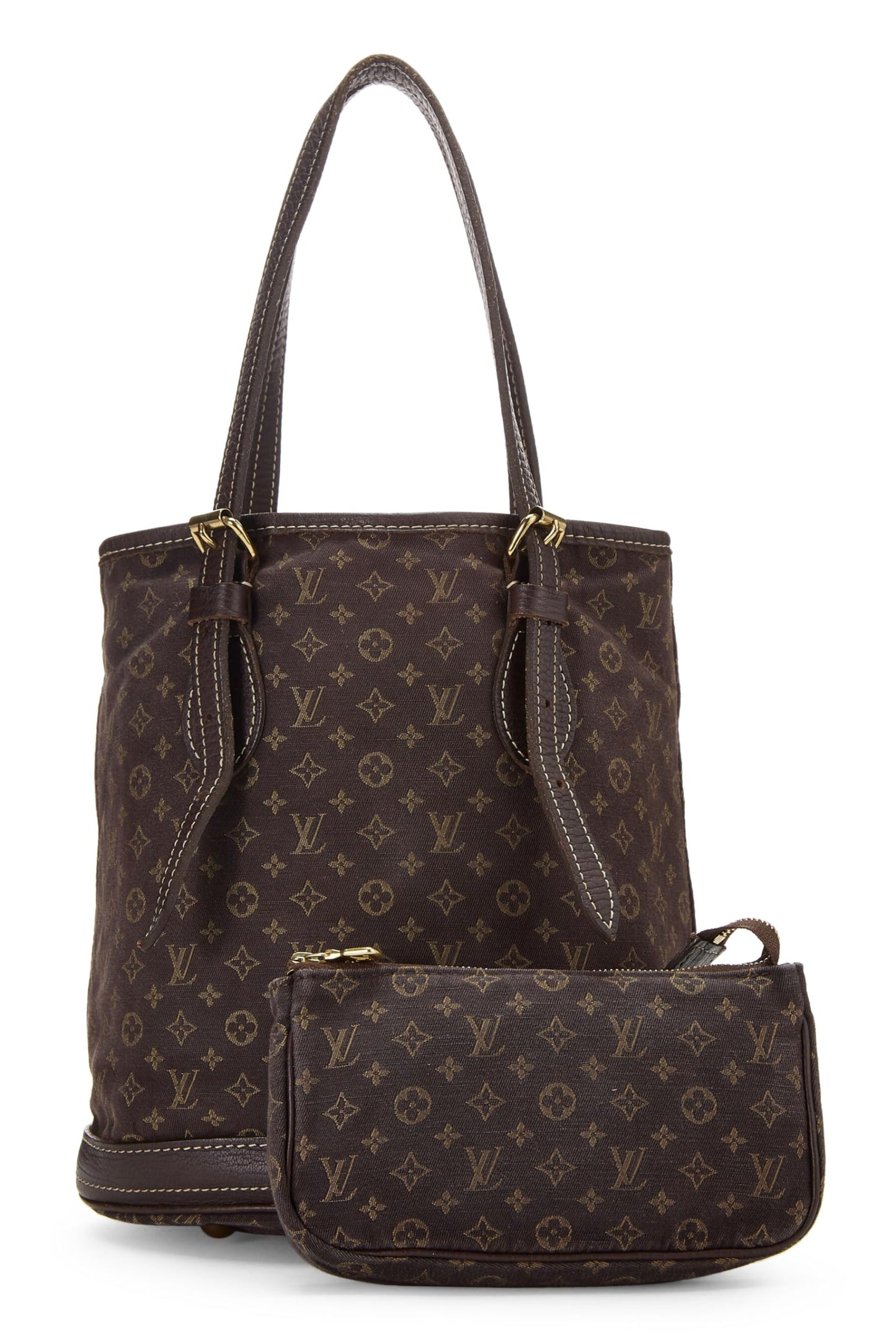 Louis Vuitton, Pre-Loved Brown Monogram Mini Lin Bucket PM, Brown