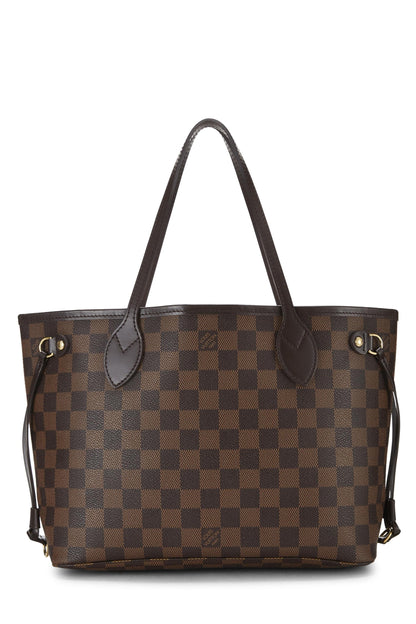 Louis Vuitton, Damier Ebene Neverfull PM NM, marrón