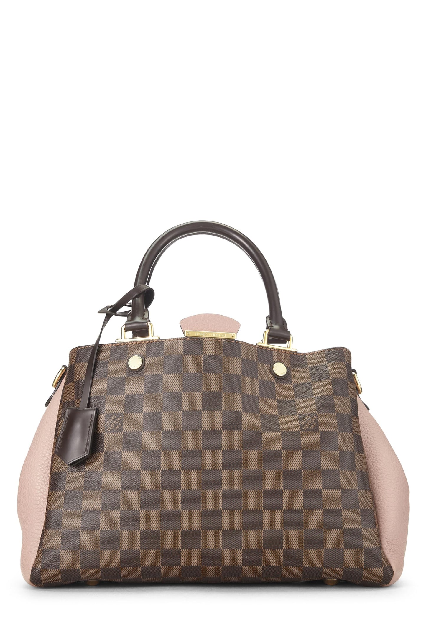 Louis Vuitton, Pre-Loved Damier Ebene Canvas & Pink Leather Brittany, Pink