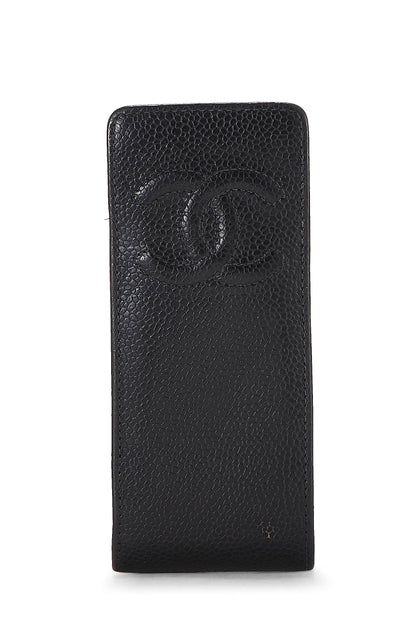 Chanel, Estuche Pre-Loved Black Caviar, Negro