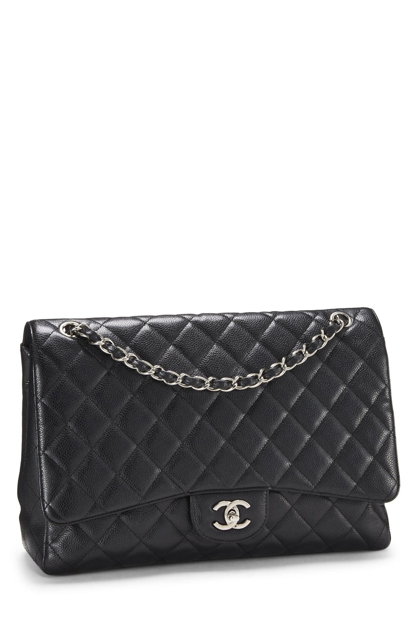 Chanel, Pre-Loved Navy Quilted Lambskin New Classic Flap Maxi, Navy