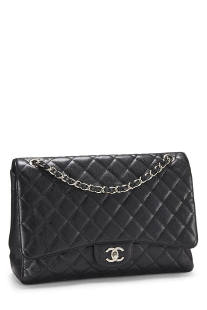 Chanel, Pre-Loved Navy Quilted Lambskin New Classic Flap Maxi, Navy