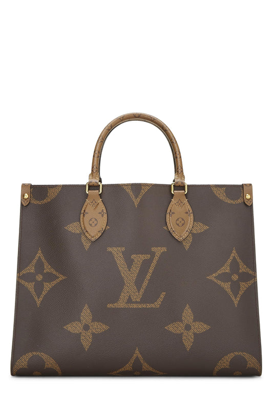 Louis Vuitton, Pre-Loved Monogram Reversed Giant On The Go MM, Brown