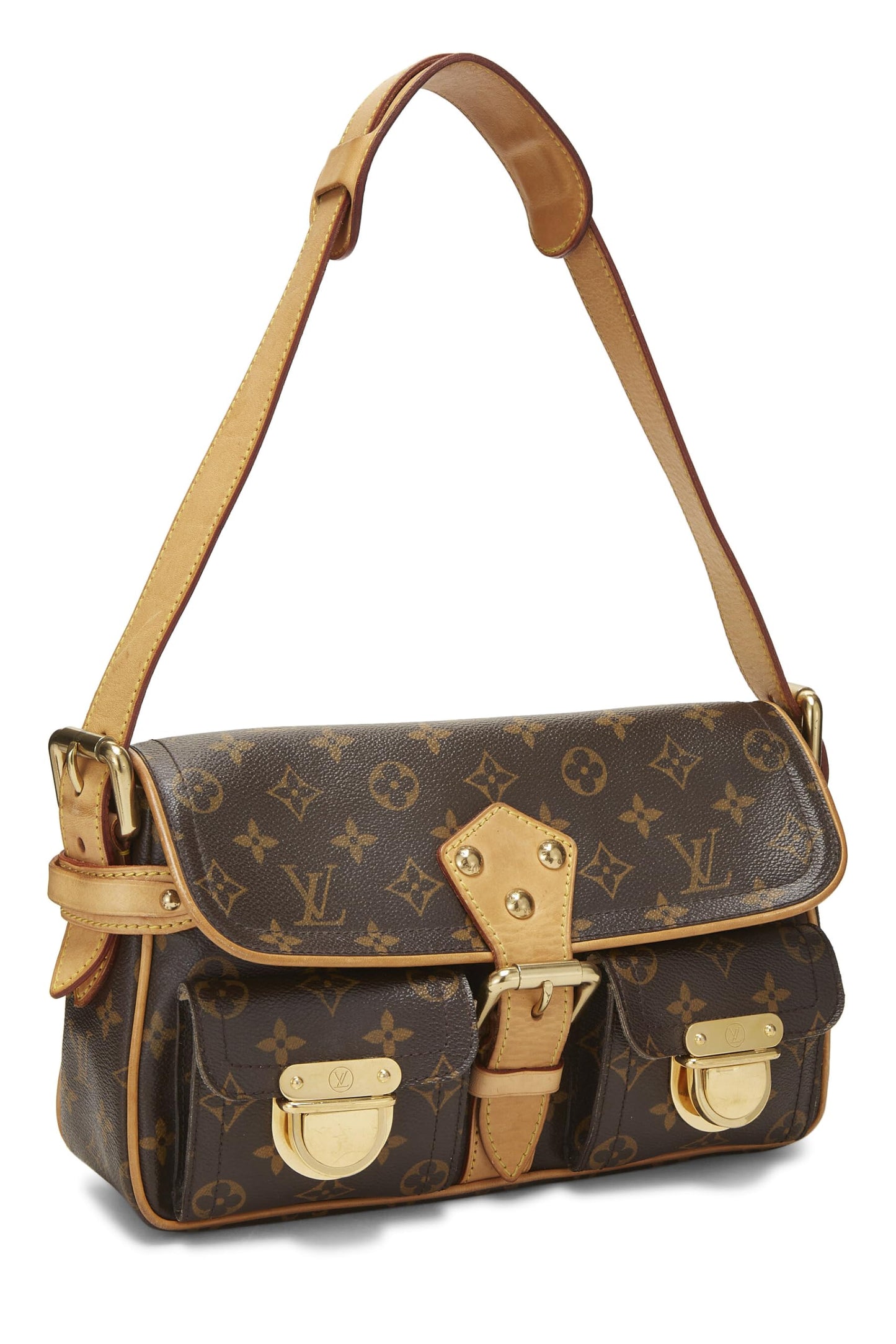 Louis Vuitton, Hudson PM en toile Monogram d'occasion, marron