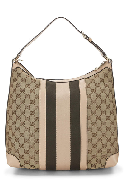 Gucci, sac hobo en toile GG rose d'occasion, rose