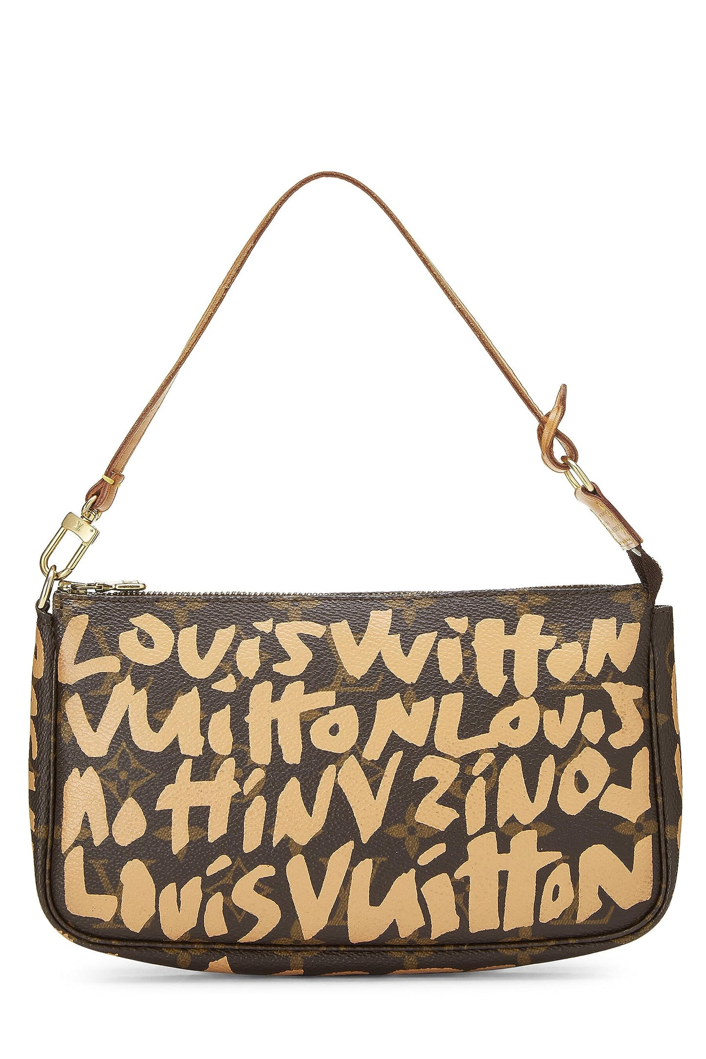 Louis Vuitton, Pré-aimé Stephen Sprouse x Louis Vuitton Beige Monogram Graffiti Pochette Accessoires, Beige