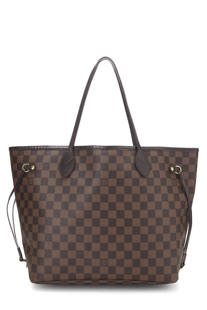 Louis Vuitton, Damier Ebene Neverfull MM preamado, Marrón