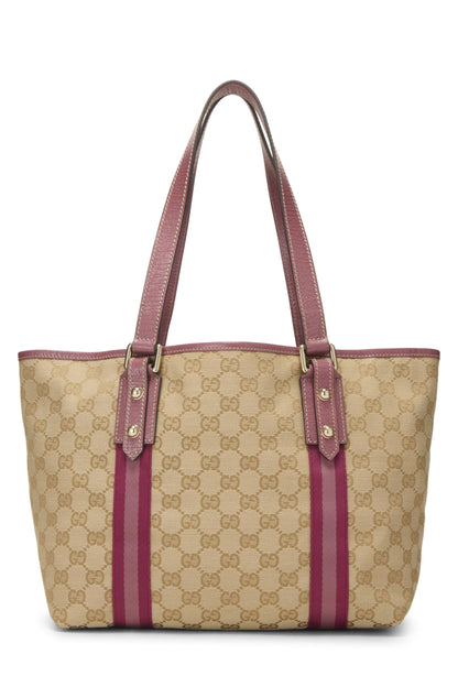 Gucci, Bolso tote pequeño Jolicoeur de lona GG original rosa Pre-Loved, Rosa