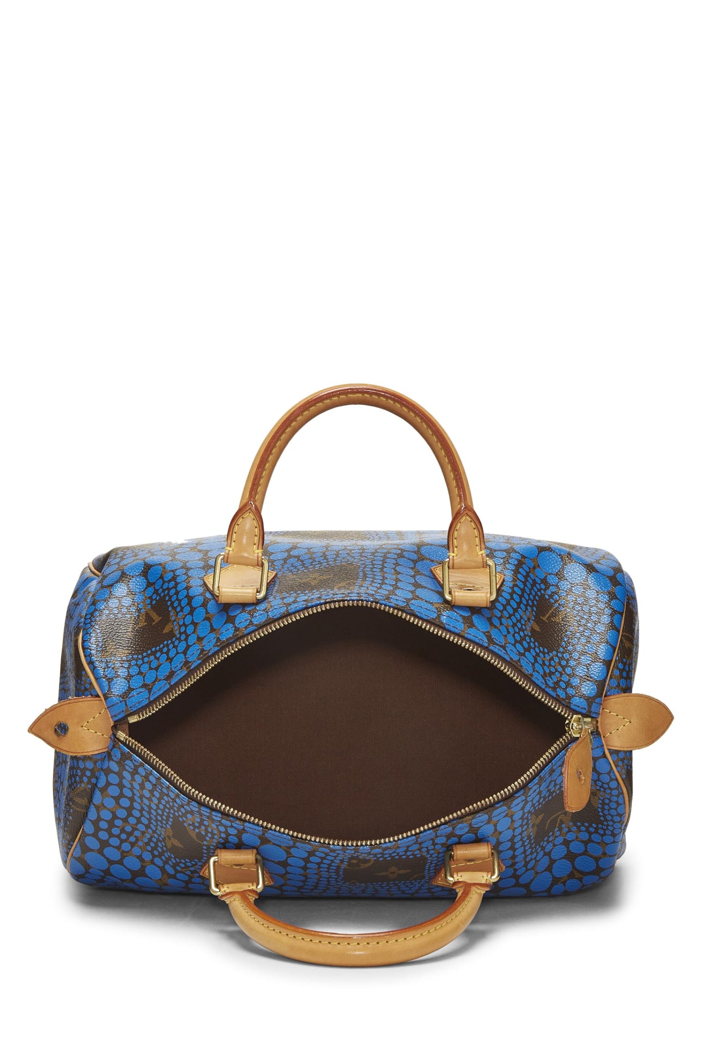 Louis Vuitton, Pre-Loved Yayoi Kusama x Louis Vuitton Blue Monogram Dots Infinity Speedy 30, Azul