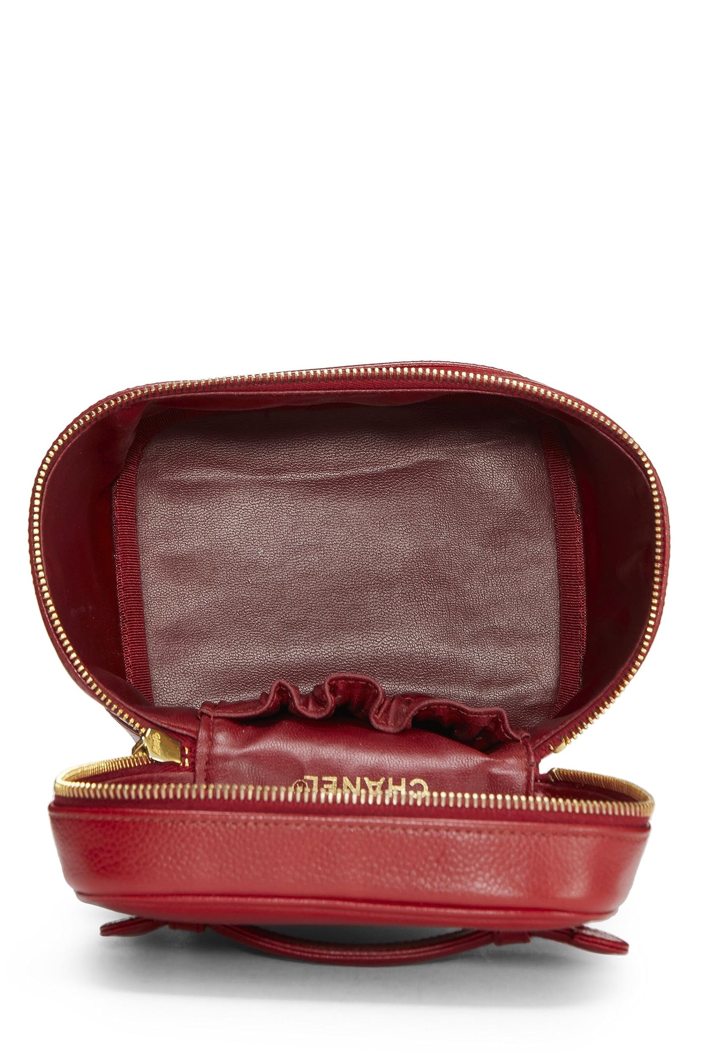 Chanel, tocador Timeless de Caviar rojo Pre-Loved, rojo