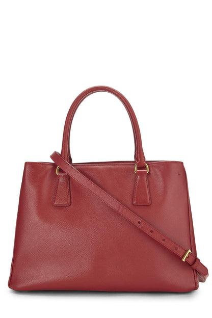 Prada, grand sac fourre-tout exécutif en saffiano rouge d'occasion, rouge