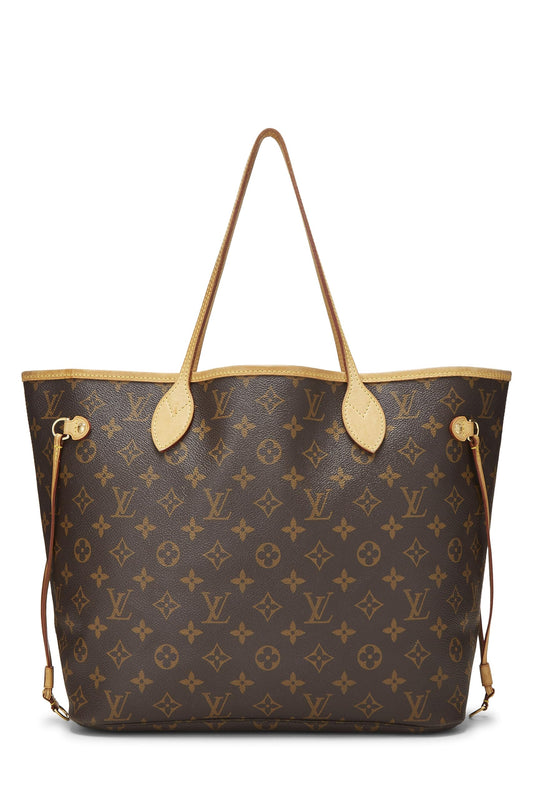 Louis Vuitton, Neverfull MM en toile Monogram d'occasion, marron