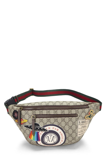 Gucci, sac ceinture Courrier en toile GG Supreme d'origine d'occasion, marron