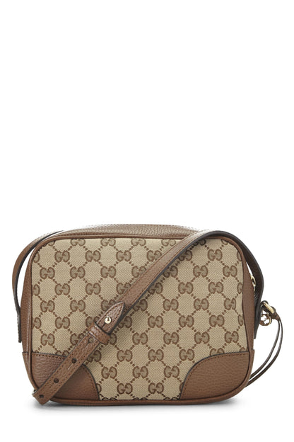 Gucci, sac à bandoulière Bree en toile GG marron d'occasion, marron