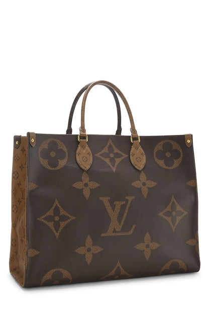 Louis Vuitton, Monogram Reversed Giant On The Go GM d'occasion, marron