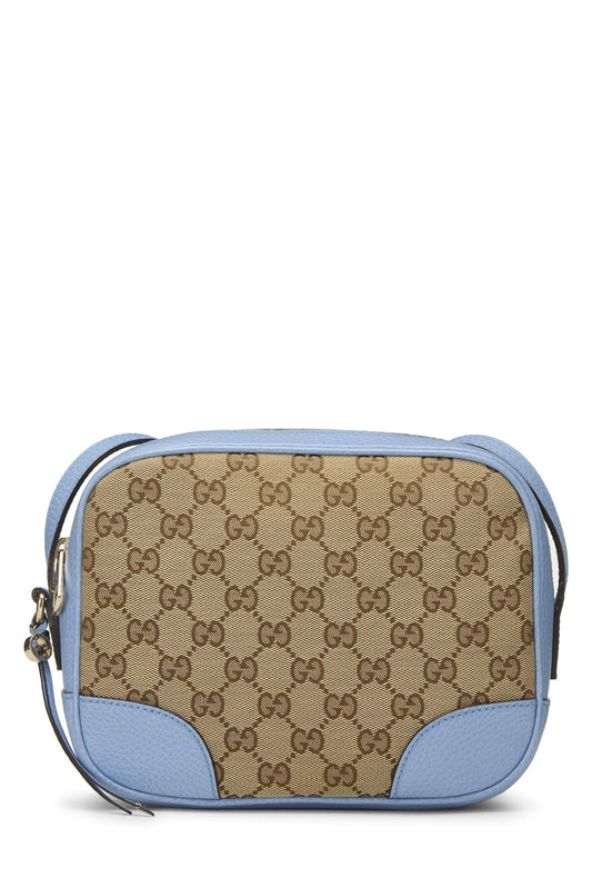 Gucci, Pre-Loved Blue Original GG Canvas Bree Crossbody, Blue