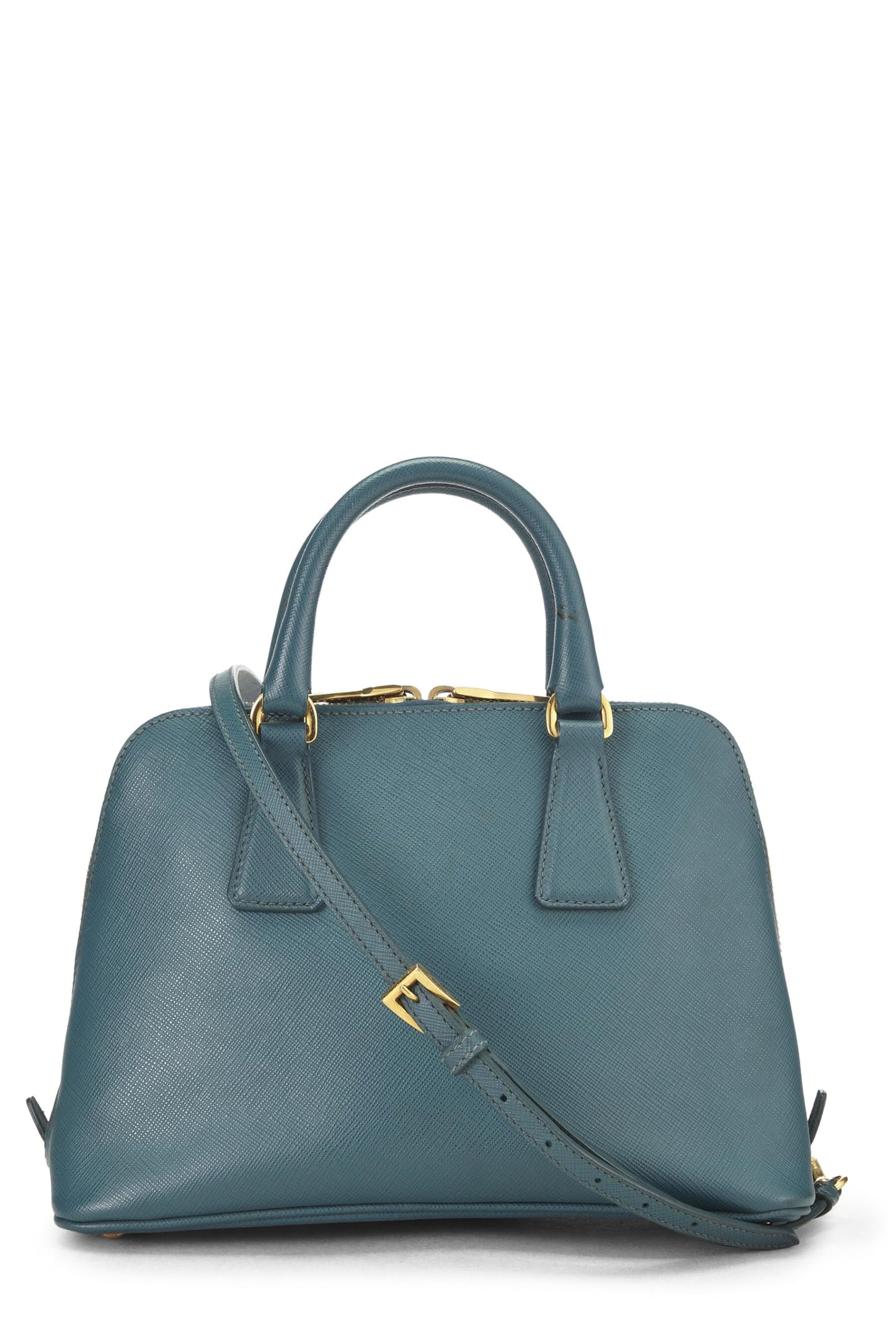 Prada, Pre-Loved Blue Saffiano Leather Promenade Mini, Blue