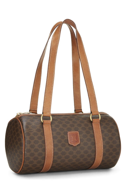 Céline, Pre-Loved Brown Coated Canvas Macadam Handbag, Brown