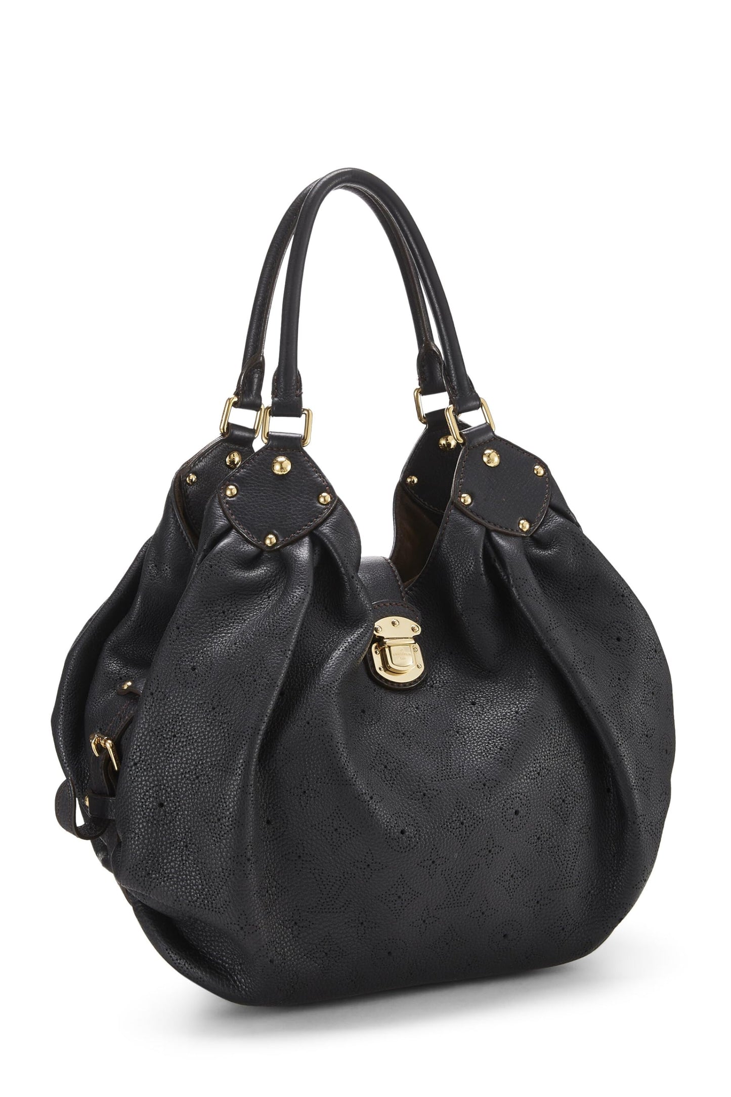 Louis Vuitton, Pre-Loved Black Monogram Mahina Large, Black