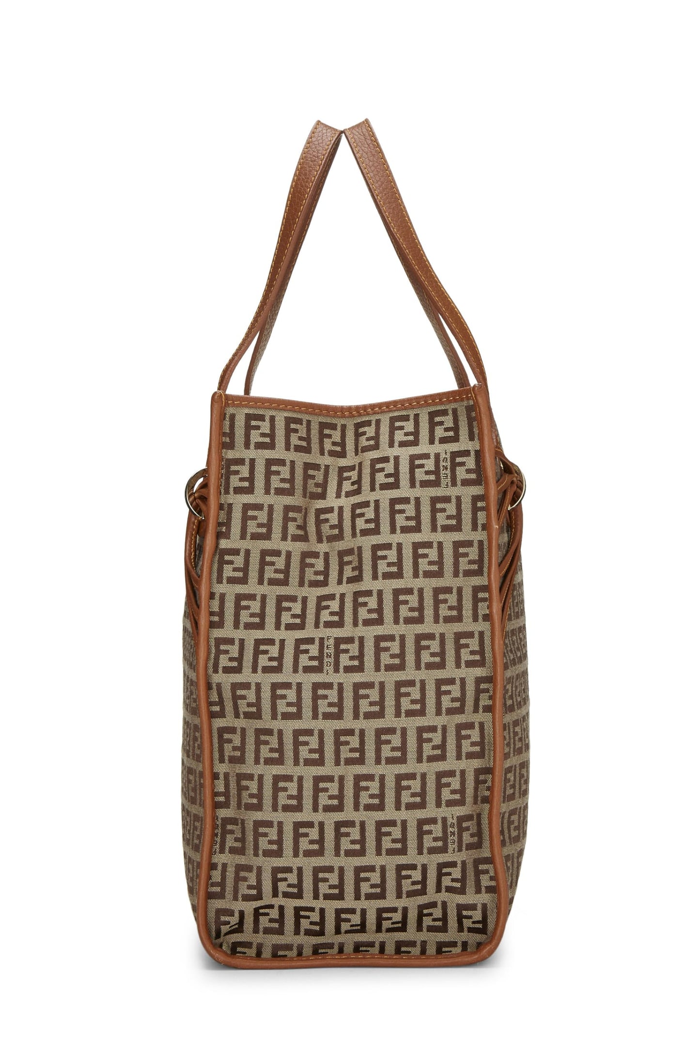 Fendi, Pre-Loved Brown Zucchino Canvas Tote Medium, Brown