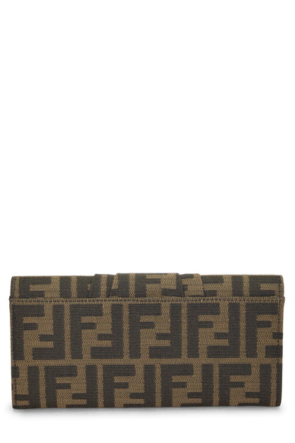 Fendi, Pre-Loved Brown Zucca Canvas Long Wallet, Brown