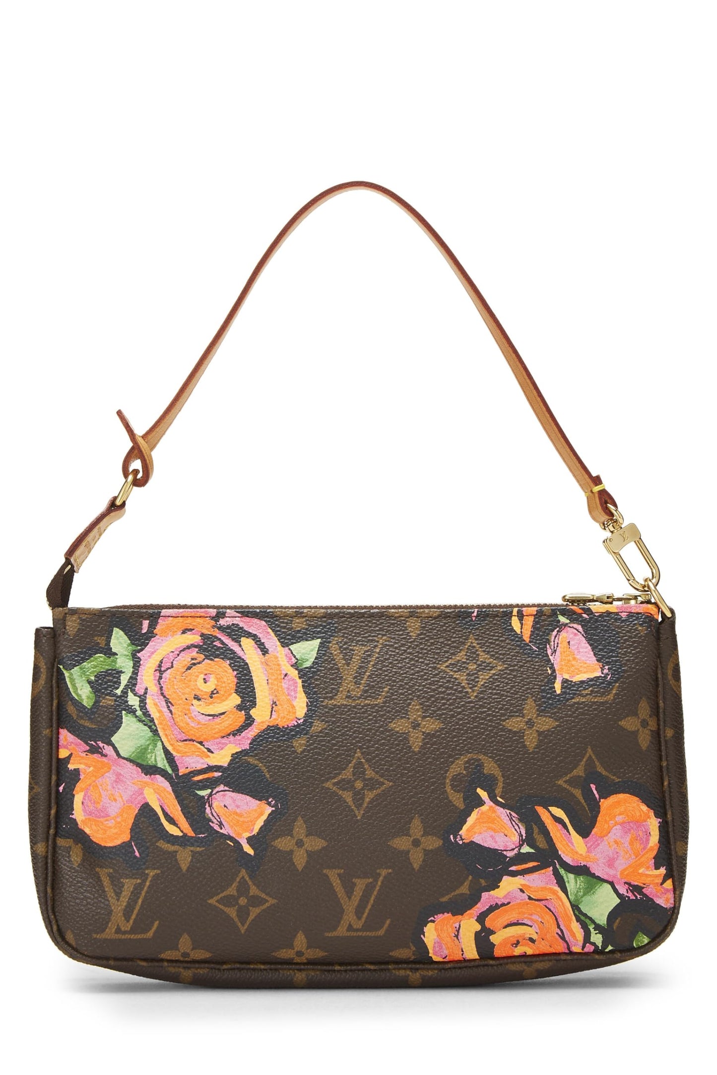 Louis Vuitton, Pre-Loved Stephen Sprouse x Louis Vuitton Monogram Roses Pochette Accessoires, Brown