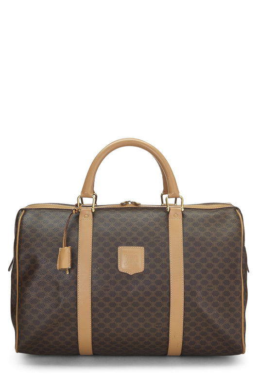 Céline, Sac Boston Macadam en toile enduite marron d'occasion, marron