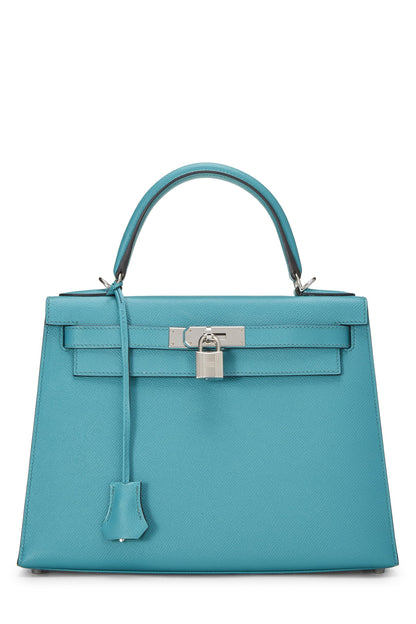 Hermès, Pre-Loved Blue Paon Epsom Kelly Sellier 28, Blue Paon