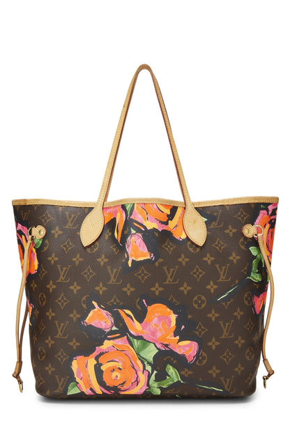 Louis Vuitton, Pre-Loved Stephen Sprouse x Louis Vuitton Monogram Canvas Roses Neverfull MM, Brown