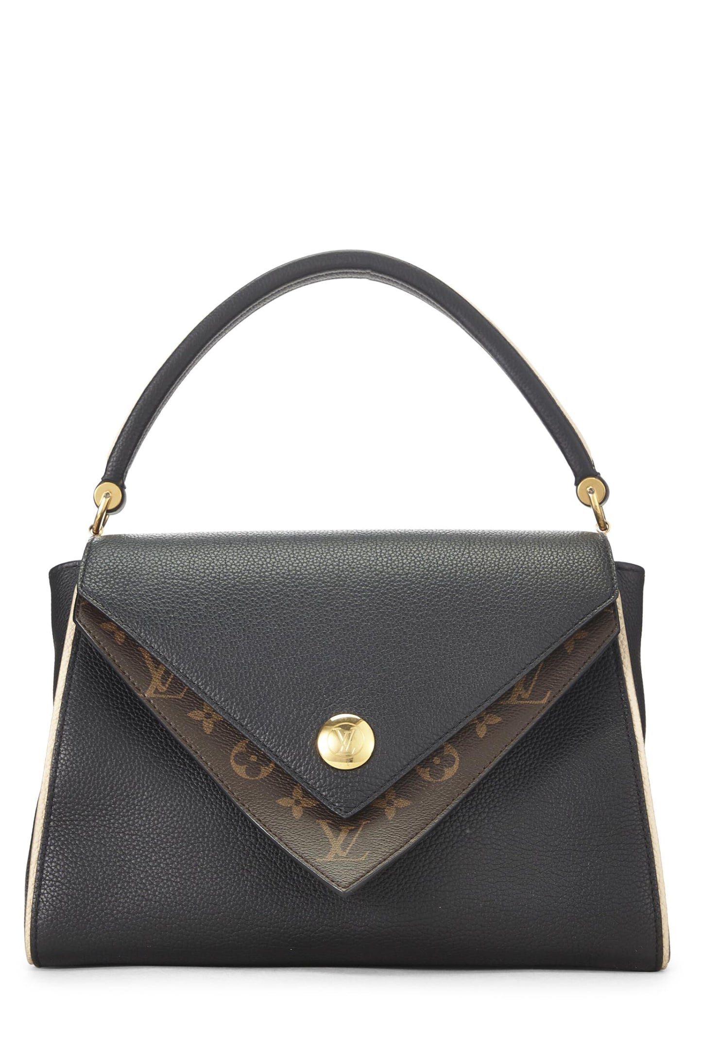 Louis Vuitton, Bolso negro con doble V y monograma Pre-Loved, Negro