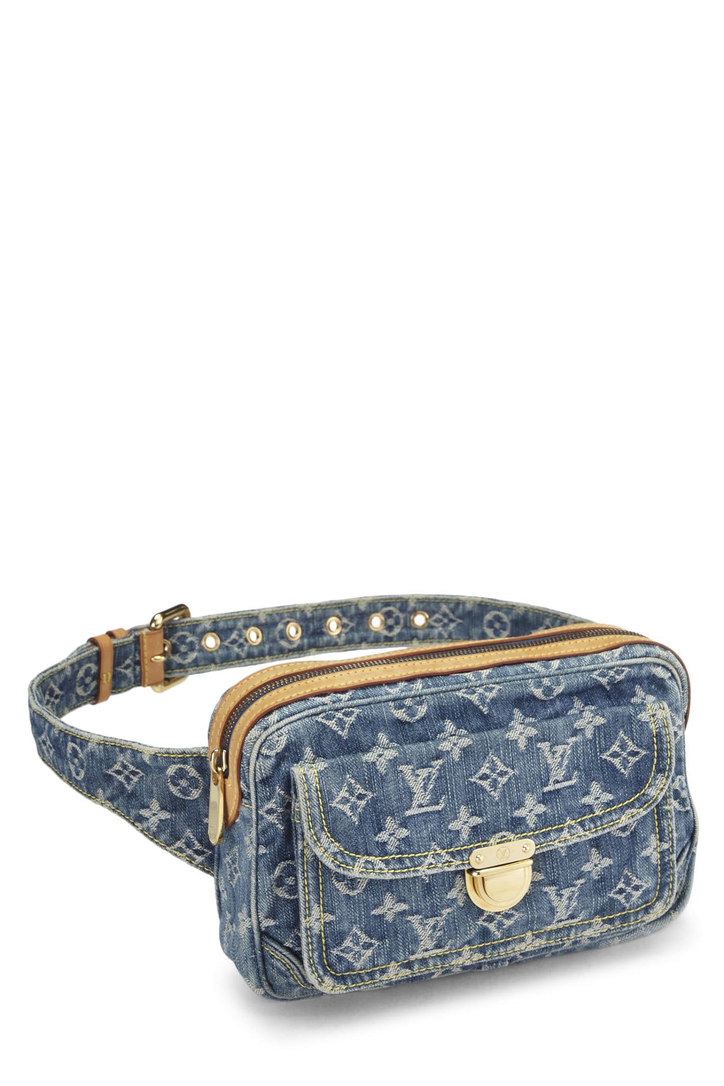 Louis Vuitton, Pre-Loved Monogram Denim Bumbag, Blue