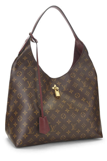 Louis Vuitton, Pre-Loved Burgundy Monogram Flower Hobo, Burgundy