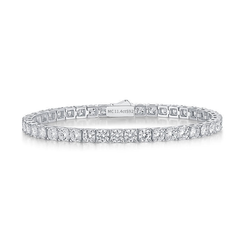 Bracelet de tennis en argent sterling avec moissanite couleur D pour femme