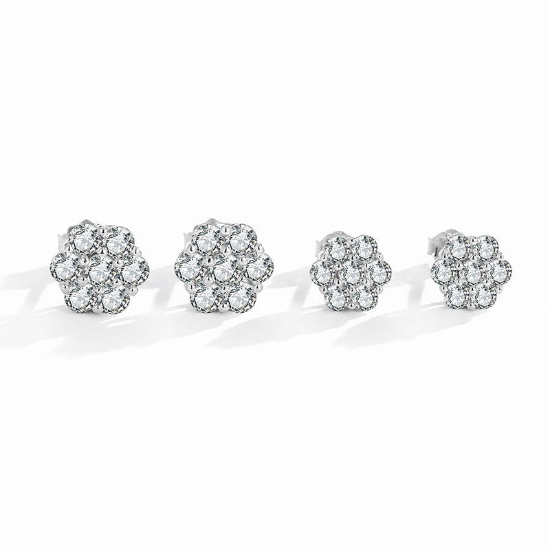 Mosang Diamond Trendy Flower Earrings