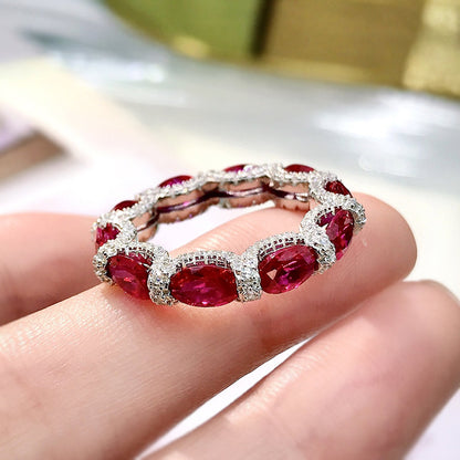 925 Full Diamond Artificial Gemstone Ring