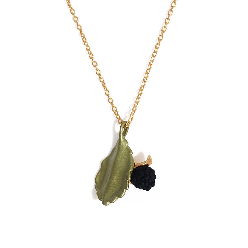 Plant Jewelry Leaf Necklace Mori Style Short Necklace Female